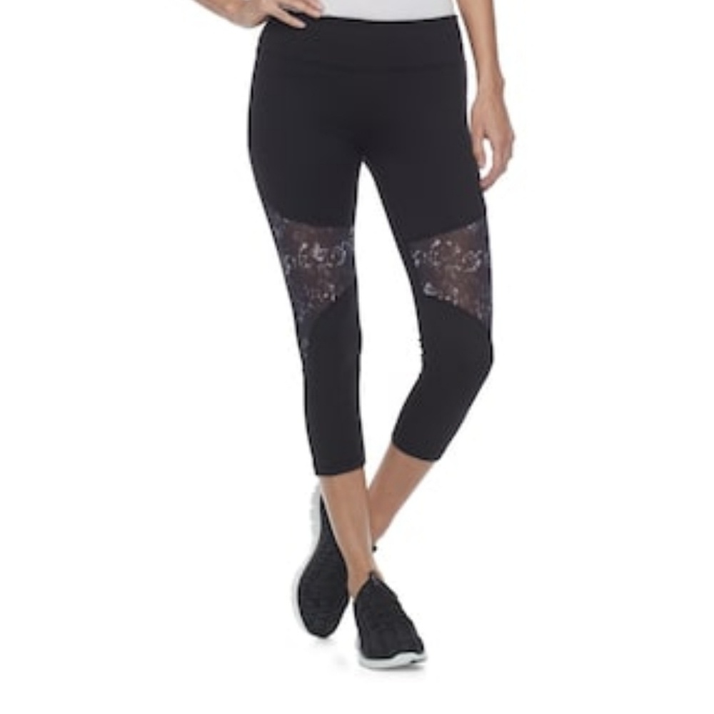 🧘‍♀️Mesh Inset High-Waisted Active Capris🧘‍♀️